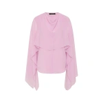 Carla Zampatti Floss Georgette Cape Overlay Blouse | Blouse | Coveti