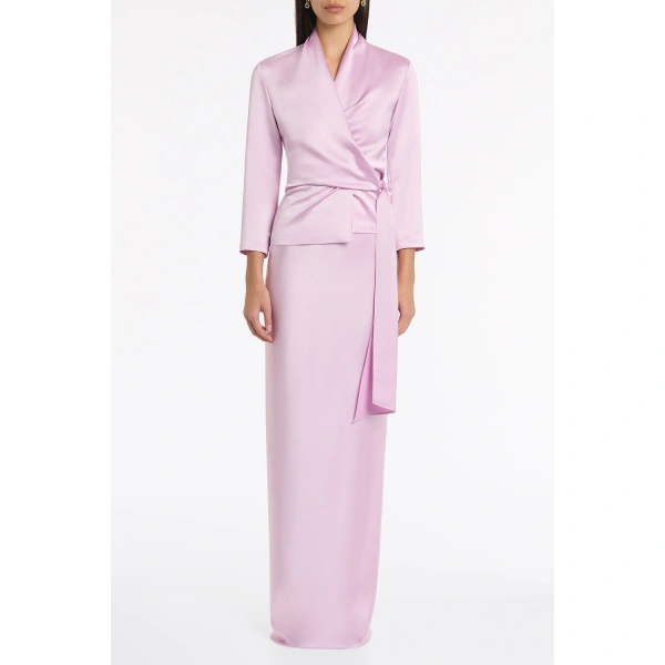 Carla Zampatti Floss Lustre Satin Bias Skirt | Maxi Skirts | Coveti