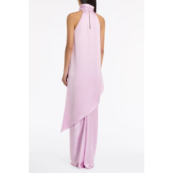 Carla Zampatti Floss Lustre Satin Draped Asymmetric Top | Sleeveless & Tank Tops | Coveti