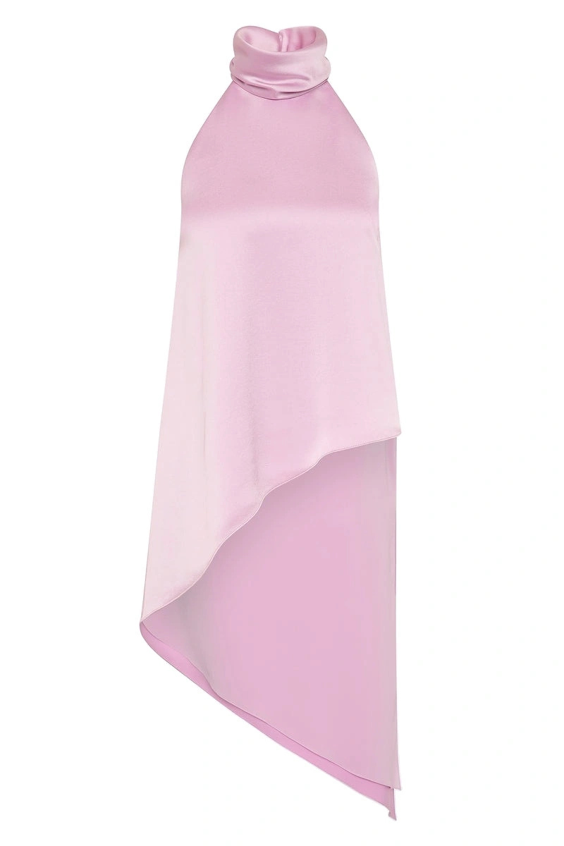 Carla Zampatti Floss Lustre Satin Draped Asymmetric Top Carla Zampatti Floss Lustre Satin Draped Asymmetric Top | Sleeveless & Tank Tops | Coveti