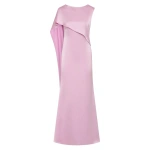 Carla Zampatti Floss Lustre Satin Shoulder Wrap Gown | Evening Gowns | Coveti