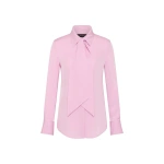 Carla Zampatti Floss Silk Satin Georgette Scarf Detail Blouse | Blouse | Coveti