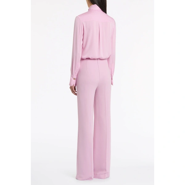 Carla Zampatti Floss Silk Satin Georgette Scarf Detail Blouse | Blouse | Coveti
