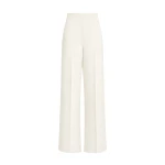 Carla Zampatti Ivory Crepe High Waisted Wide Leg Pant | Wide leg pants | Coveti