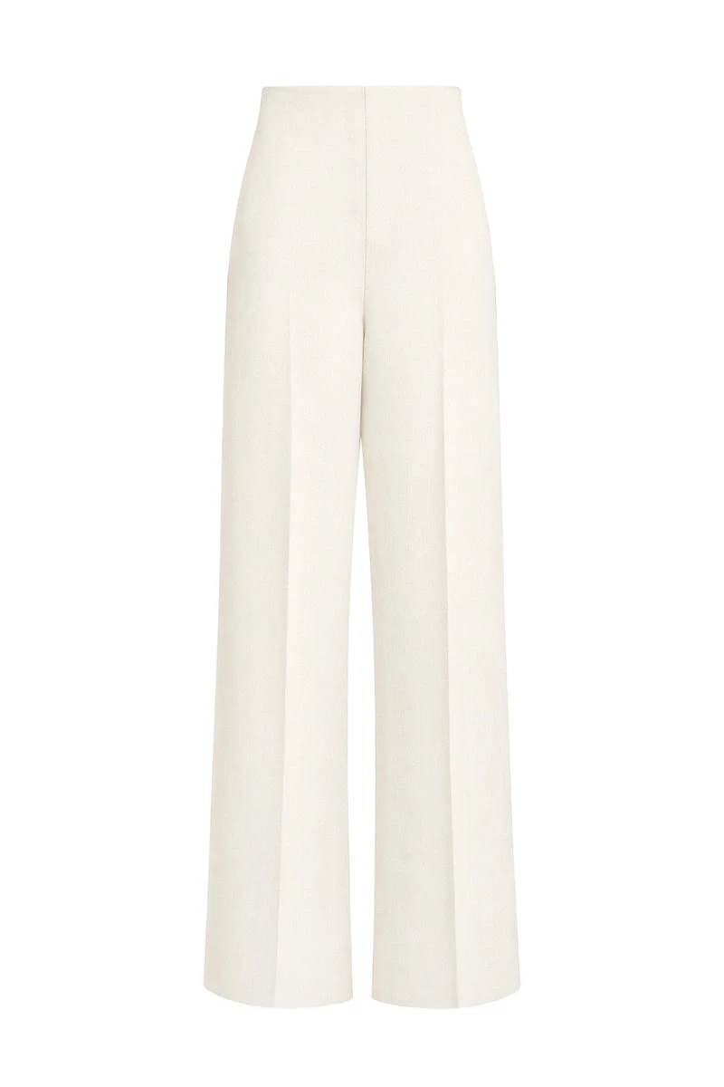 Carla Zampatti Ivory Crepe High Waisted Wide Leg Pant Carla Zampatti Ivory Crepe High Waisted Wide Leg Pant | Wide leg pants | Coveti