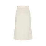 Carla Zampatti Ivory Crepe Side Split Pencil Skirt | Pencil Skirts | Coveti