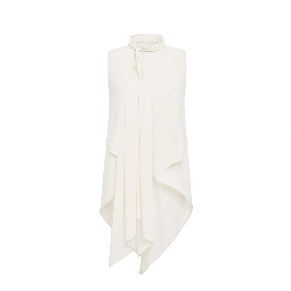 Ivory Georgette Tie Top