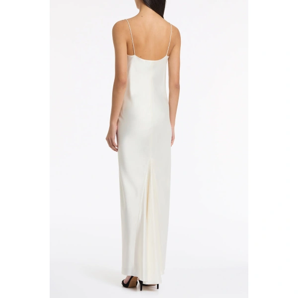 Carla Zampatti Ivory Satin Acetate Cowl Front Slip Gown | Evening Gowns | Coveti