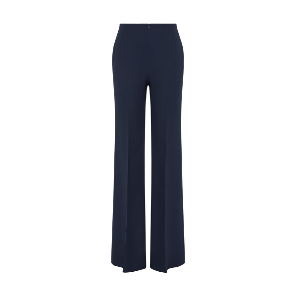 Carla Zampatti Navy Crepe Low Waist Pant | Tailored pants | Coveti