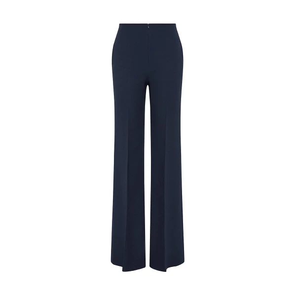 Carla Zampatti Navy Crepe Low Waist Pant | Tailored pants | Coveti