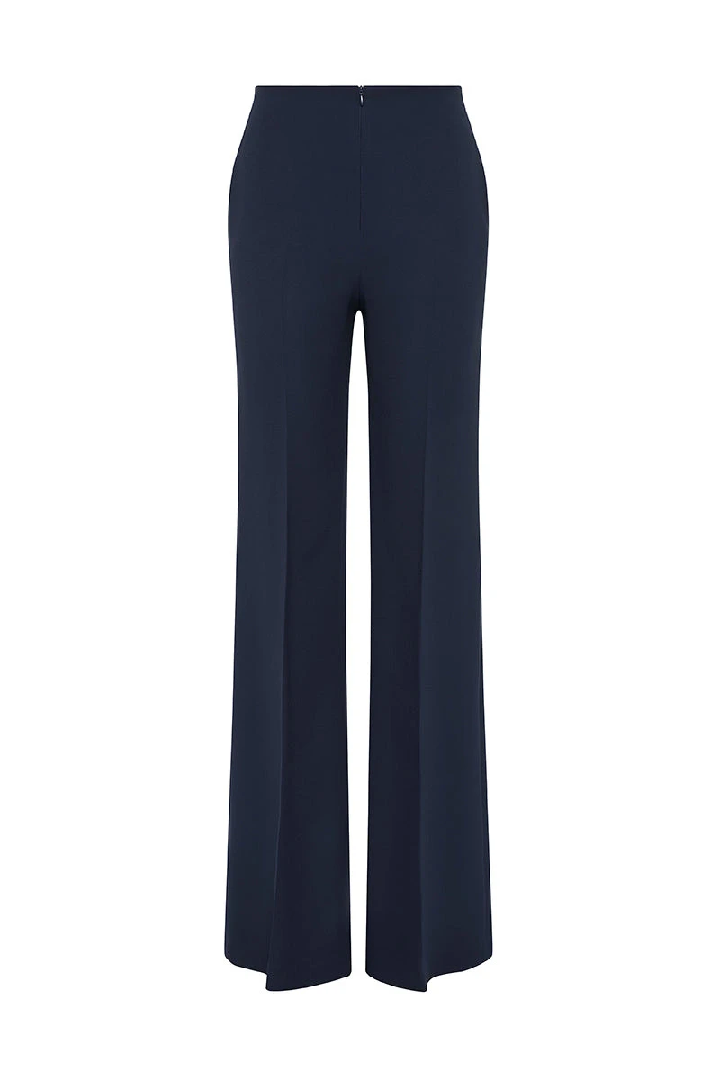 Carla Zampatti Navy Crepe Low Waist Pant Carla Zampatti Navy Crepe Low Waist Pant | Tailored pants | Coveti
