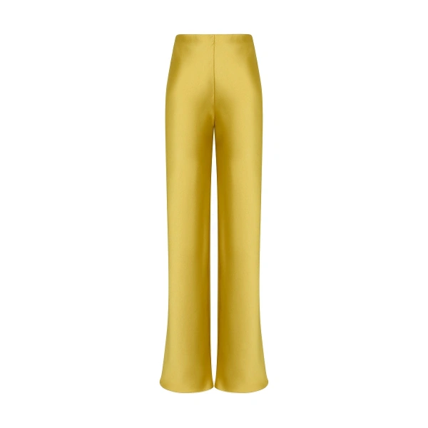 Pear Lustre Satin Bias Pant