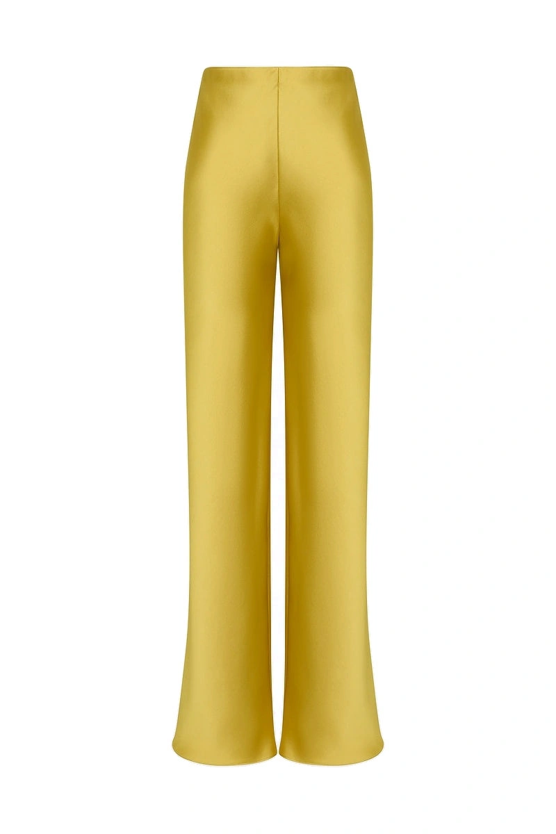 Carla Zampatti Pear Lustre Satin Bias Pant Carla Zampatti Pear Lustre Satin Bias Pant | Wide leg pants | Coveti