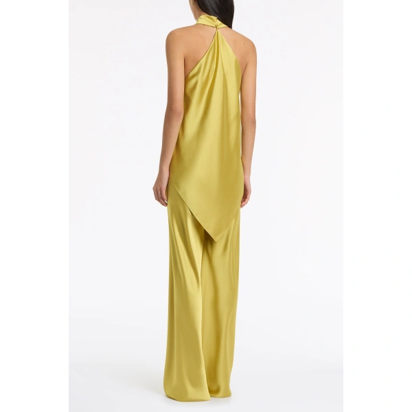 Carla Zampatti Pear Lustre Satin Neck Detail Top | Sleeveless & Tank Tops | Coveti