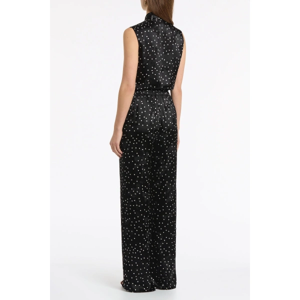 Carla Zampatti Pinspot Silk Burnout Lounge Pant | Wide leg pants | Coveti
