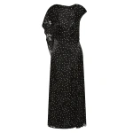 Carla Zampatti Pinspot Silk Burnout Shoulder Wrap Dress | Maxi Dresses | Coveti