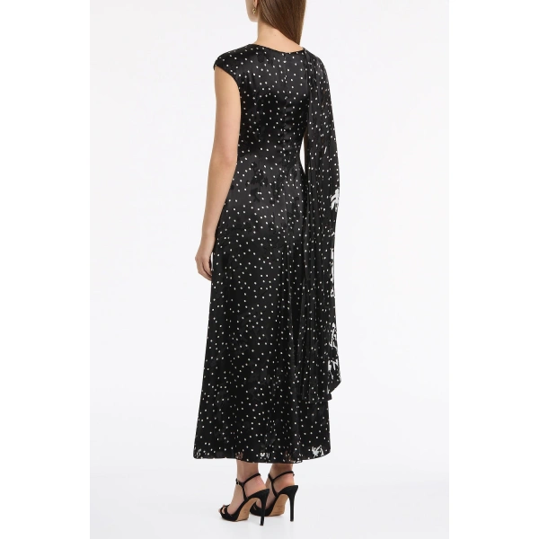 Carla Zampatti Pinspot Silk Burnout Shoulder Wrap Dress | Maxi Dresses | Coveti