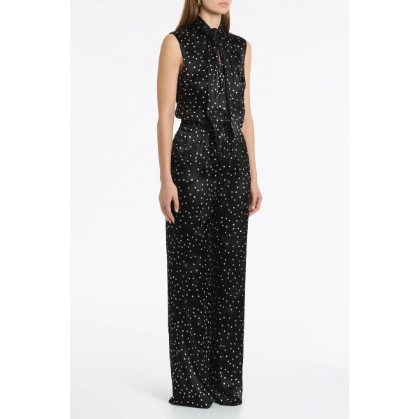 Carla Zampatti Pinspot Silk Burnout Tie Front Sleeveless Top | Sleeveless & Tank Tops | Coveti