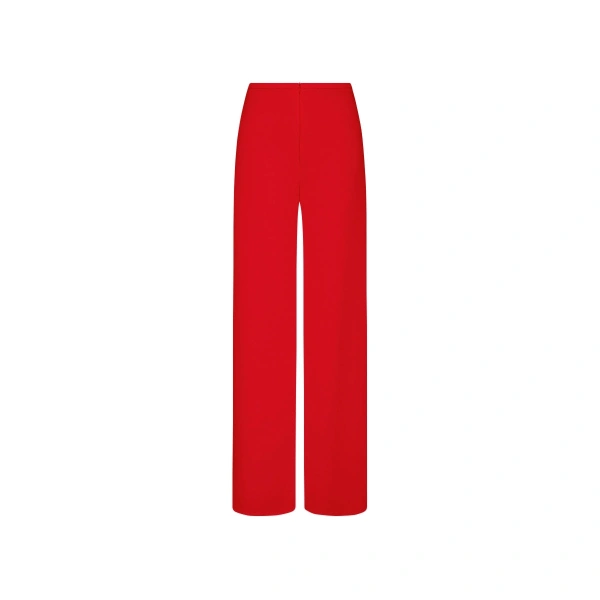 Carla Zampatti Red Crepe Palazzo Pant | Wide leg pants | Coveti