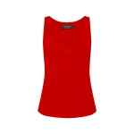 Carla Zampatti Red Georgette Scoop Neck Cami | Camisoles | Coveti