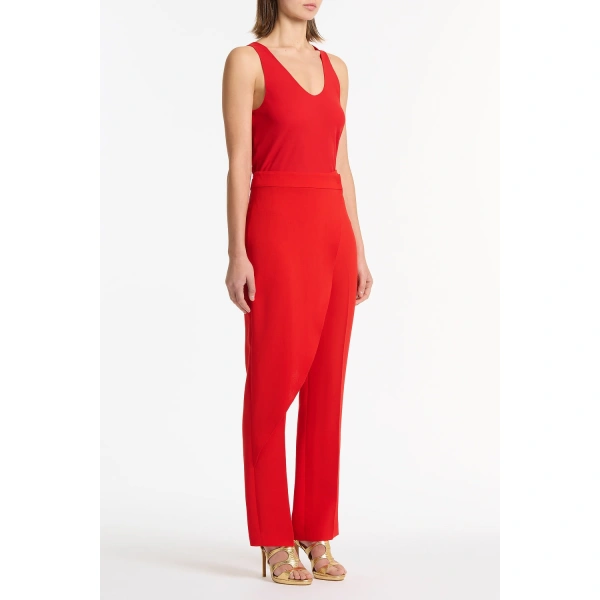 Carla Zampatti Red Georgette Scoop Neck Cami | Camisoles | Coveti