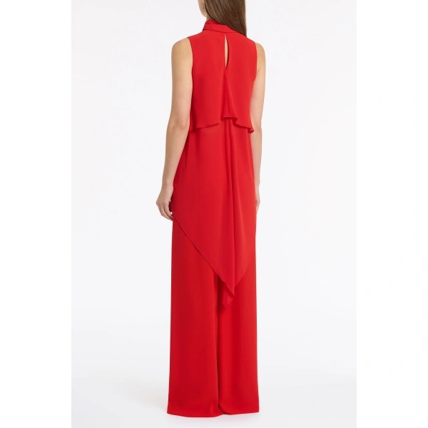 Carla Zampatti Red Georgette Tie Top | Blouse | Coveti