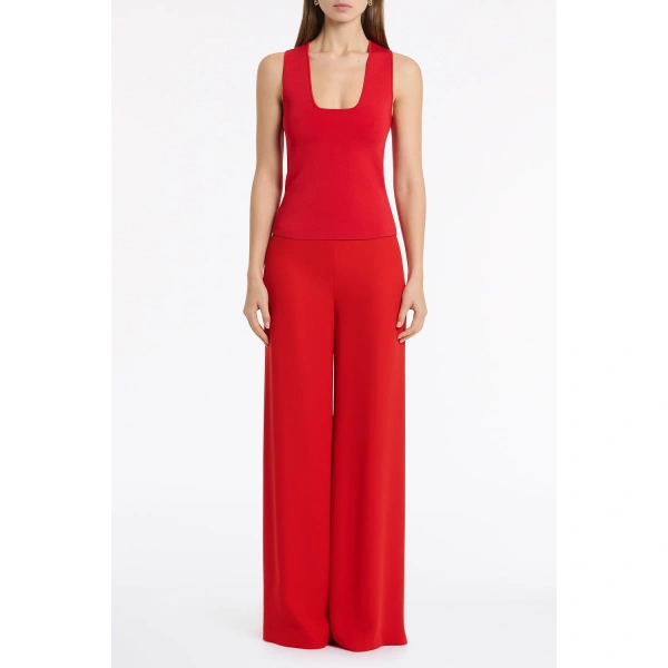 Carla Zampatti Red Milano Knit Tank | Sleeveless & Tank Tops | Coveti