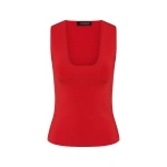 Carla Zampatti Red Milano Knit Tank | Sleeveless & Tank Tops | Coveti
