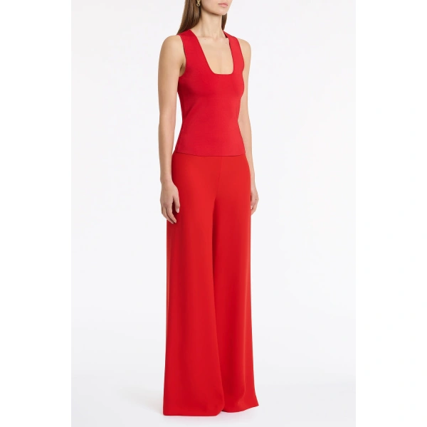 Carla Zampatti Red Milano Knit Tank | Sleeveless & Tank Tops | Coveti
