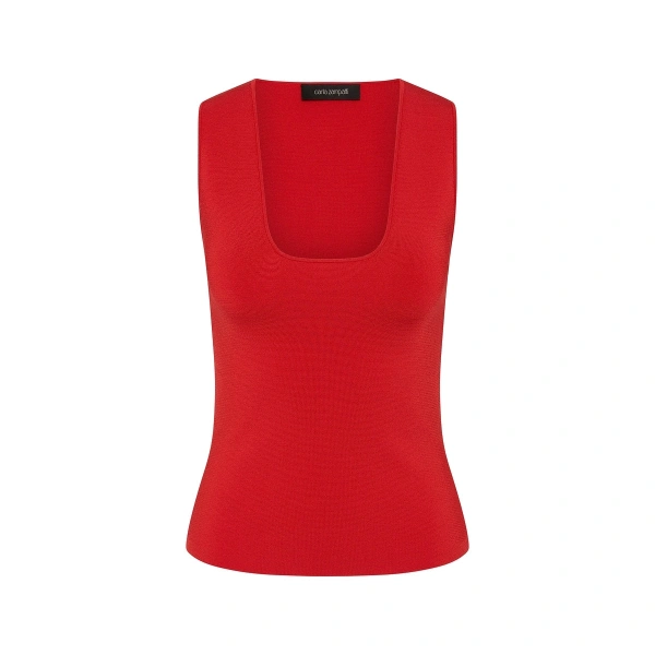 Red Milano Knit Tank