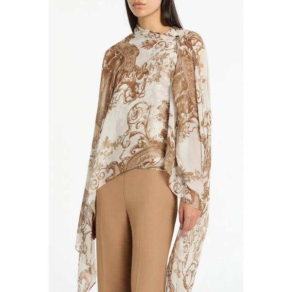 Carla Zampatti Renaissance Georgette Cascata Wrap | Scarves | Coveti