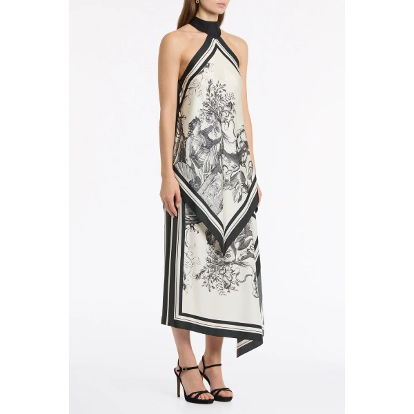 Carla Zampatti Rococo Silk Twill Neck Detail Top | Silk Tops & Blouses | Coveti