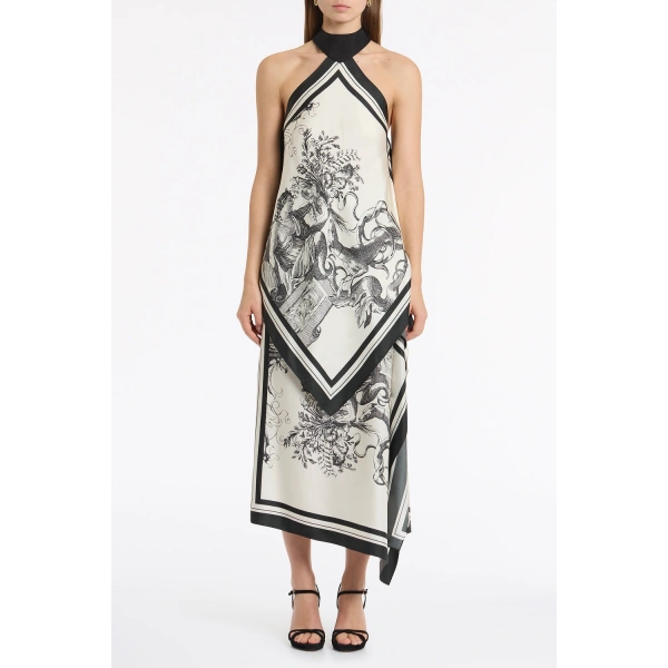 Carla Zampatti Rococo Silk Twill Wrap Midi Skirt | Wrap Skirts | Coveti