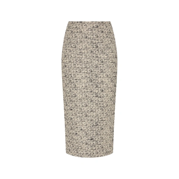 Shimmer Fleck Tweed Long Line Pencil Skirt