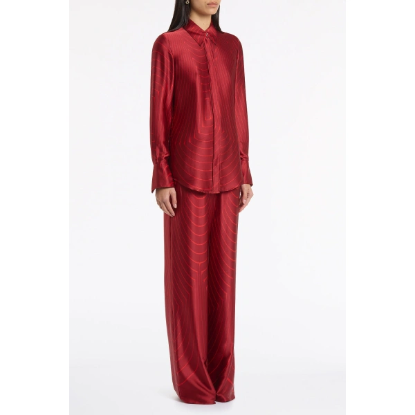 Carla Zampatti Undercurrent Silk Viscose Stretch Classic Blouse | Blouse | Coveti