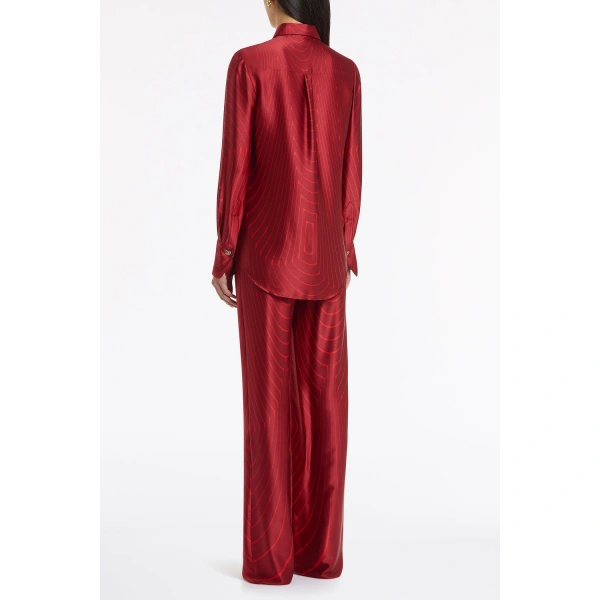 Carla Zampatti Undercurrent Silk Viscose Stretch Classic Blouse | Blouse | Coveti
