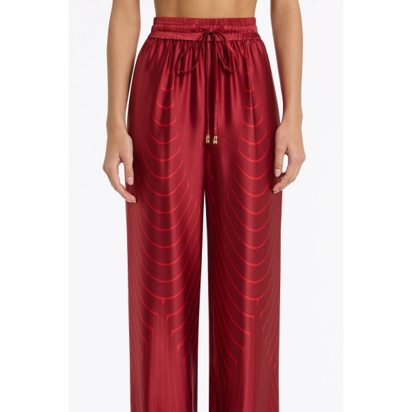 Carla Zampatti Undercurrent Silk Viscose Stretch Lounge Pant | Wide leg pants | Coveti