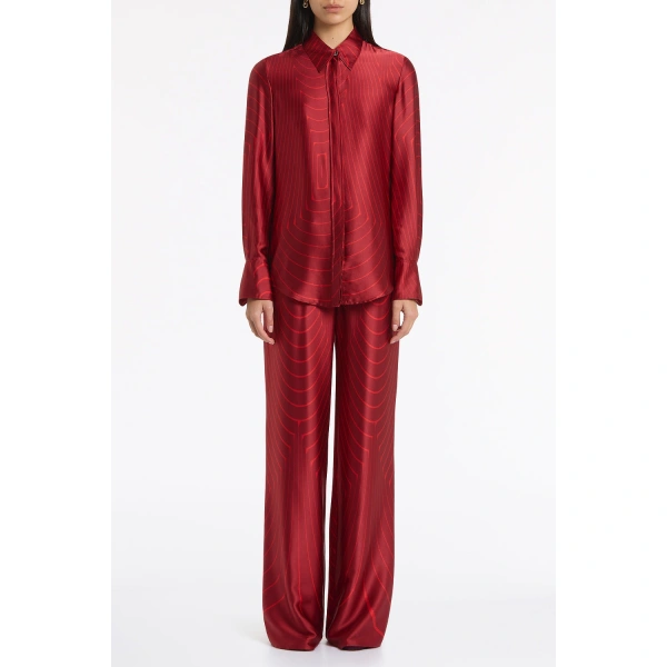 Carla Zampatti Undercurrent Silk Viscose Stretch Lounge Pant | Wide leg pants | Coveti
