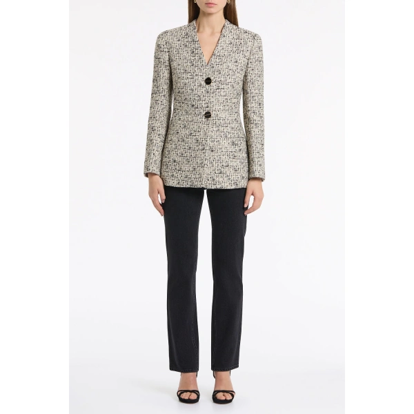Carla Zampatti Washed Black Denim Straight Leg Pant | Denim | Coveti
