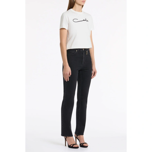 Carla Zampatti White Organic Cotton Classic T-shirt | T-Shirts | Coveti