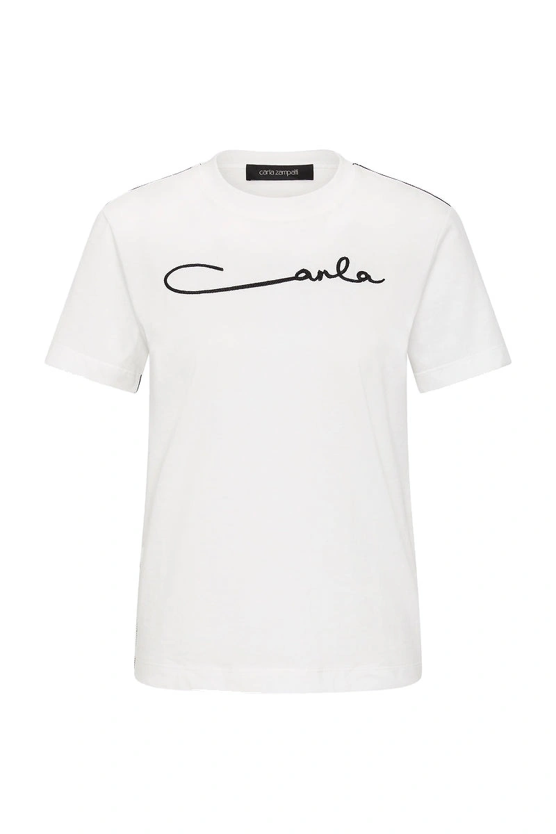 Carla Zampatti White Organic Cotton Classic T-shirt Carla Zampatti White Organic Cotton Classic T-shirt | T-Shirts | Coveti