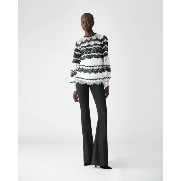 Carolina Herrera Bootcut Pant in Black, view 2