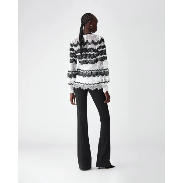 Carolina Herrera Bootcut Pant in Black, view 3