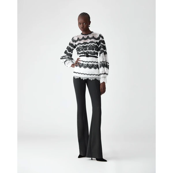Carolina Herrera Bootcut Pant in Black, view 4