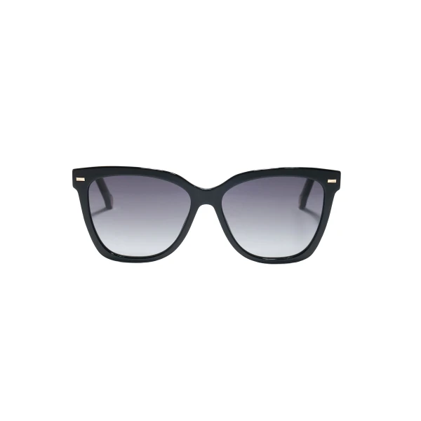 Butterfly Sunglasses with Temple Inserts in Black