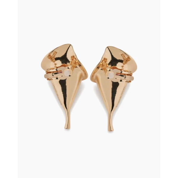 Carolina Herrera Calla Lily Earrings in Gold, view 3