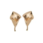 Carolina Herrera Calla Lily Earrings in Gold