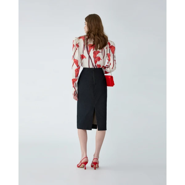 Carolina Herrera Calla Lily Print Blouse, view 3