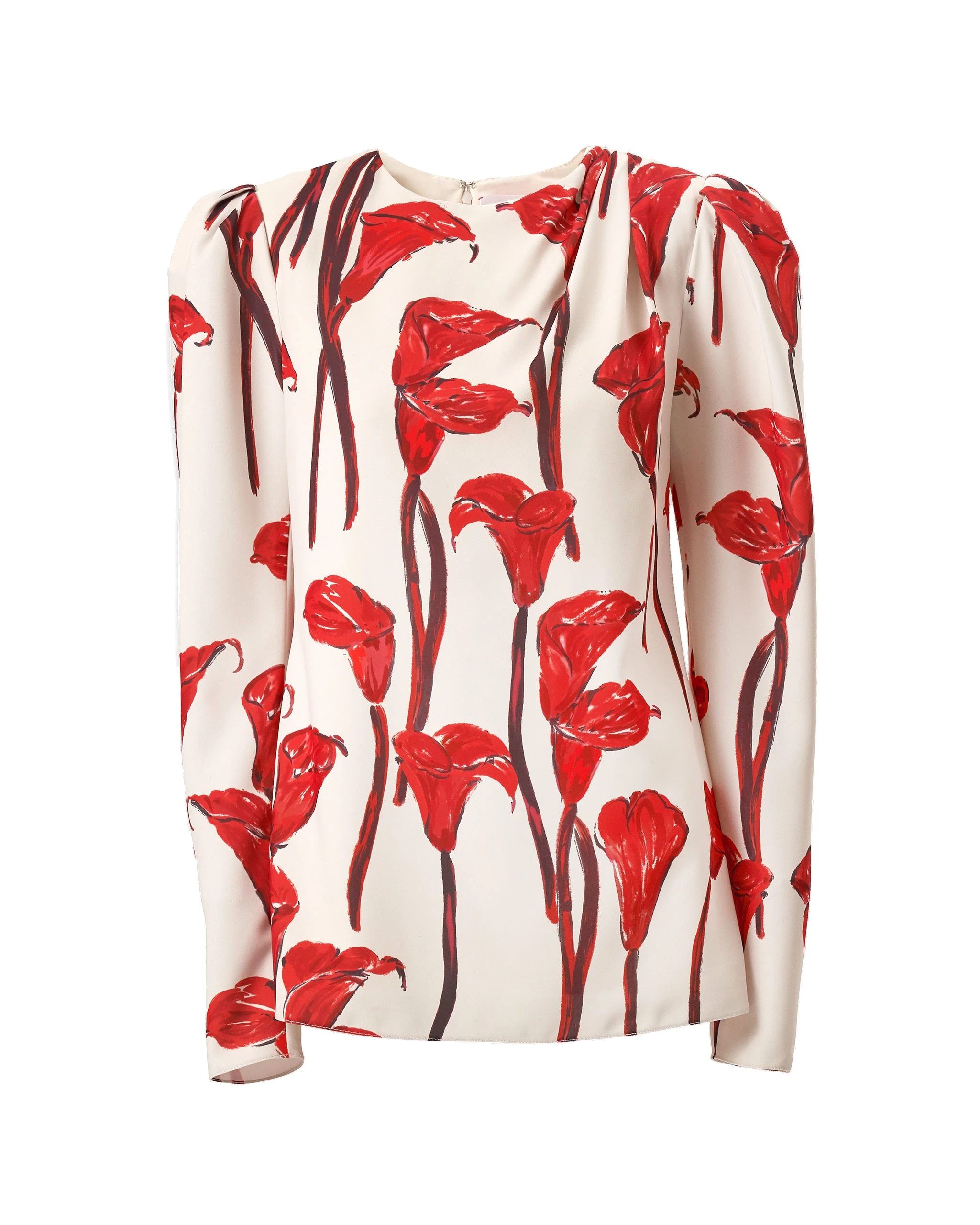 Carolina Herrera Calla Lily Print Blouse | Tops | Coveti Carolina Herrera Calla Lily Print Blouse