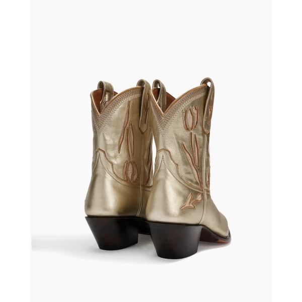 Carolina Herrera Carolina Herrera x Miron Crosby Georgia Cowboy Boots in Gold, view 4